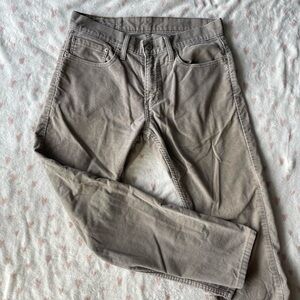 Levi’s 514 Corduroy Pants Greyish Cream Color